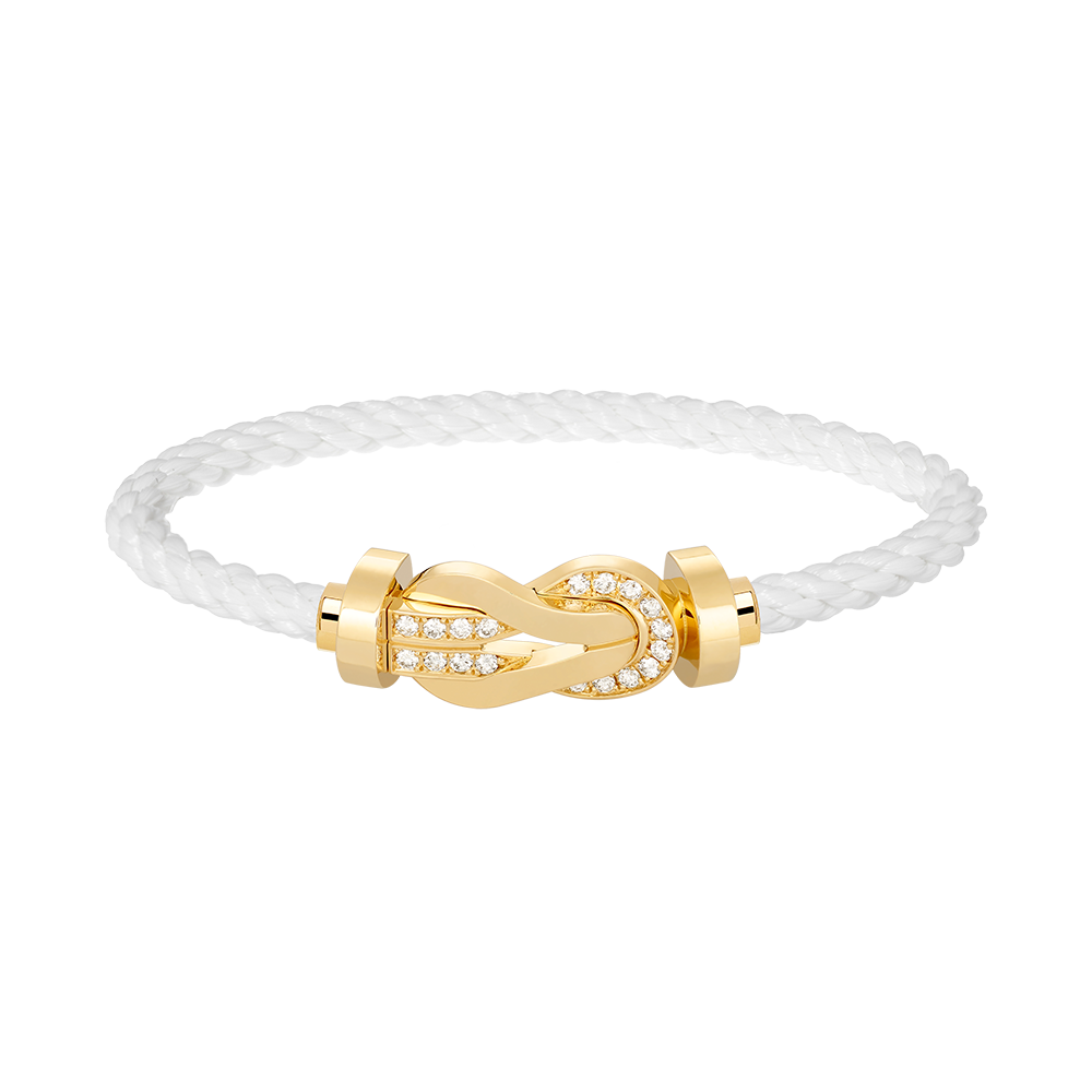[Stars Jewelry]CHANCE LARGE 8 FIGURE BUCKLE HALF DIAMOND BRACELET GOLD