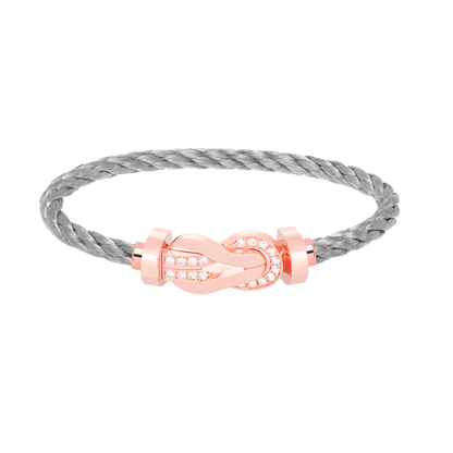 [Stars Jewelry]CHANCE LARGE 8 FIGURE BUCKLE HALF DIAMOND BRACELET ROSE GOLD