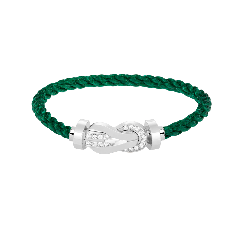 [Stars Jewelry]CHANCE LARGE 8 FIGURE BUCKLE HALF DIAMOND BRACELET SILVER