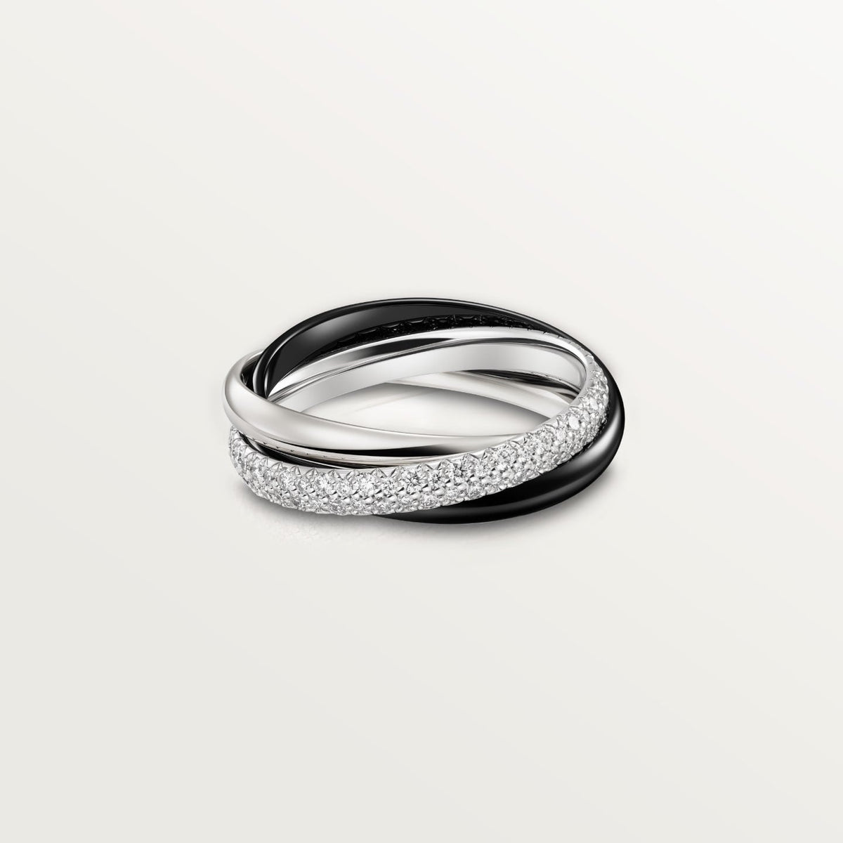 [Stars Jewelry]TRINITY 3.2MM RING BLACK CERAMIC
