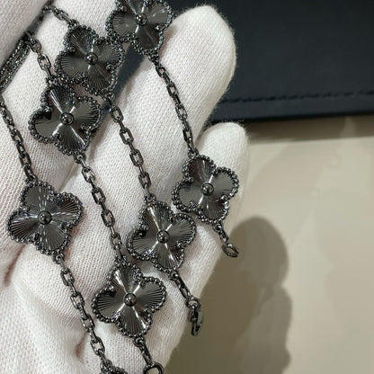 [Stars Jewelry]CLOVER 5 MOTIF BLACK BRACELET