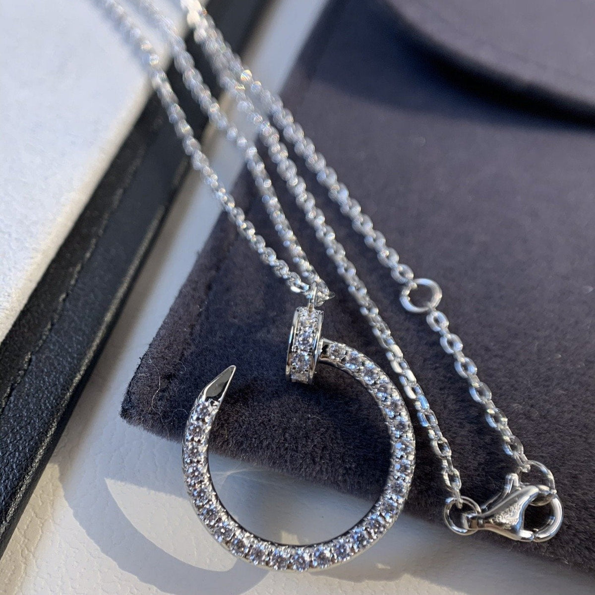 [Stars Jewelry]JUSTE NECKLACE SILVER DIAMONDS