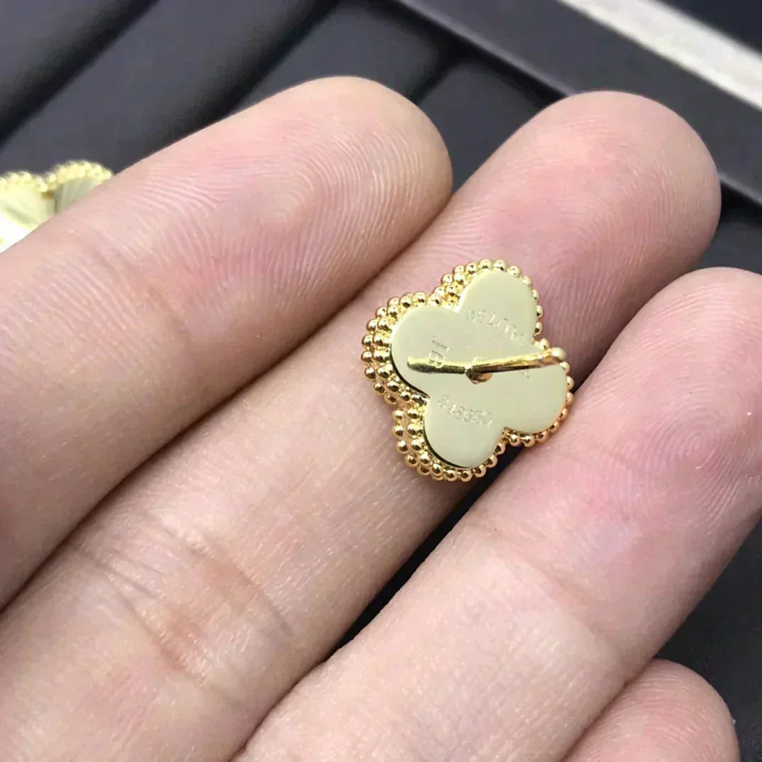 [Stars Jewelry]CLOVER MINI 9.5MM LASER EARRINGS