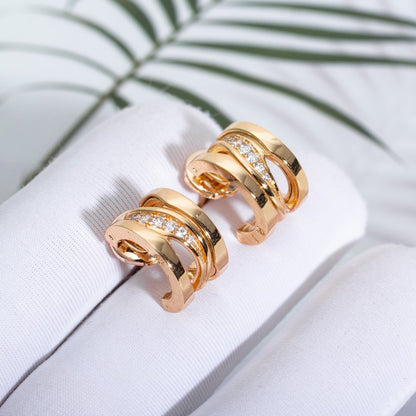 [Stars Jewelry]ZERO 1 PINK GOLD DIAMONDS EARRINGS