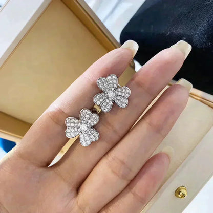 [Stars Jewelry]CLOVER COMOS DIAMOND EARRINGS SILVER