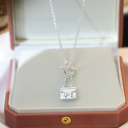 [Stars Jewelry]POP H PEDANT SILVER NECKLACE