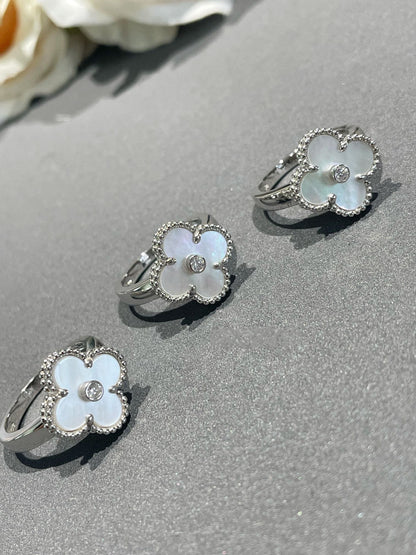 [Stars Jewelry]CLOVER SILVER MOP DIAMOND RING