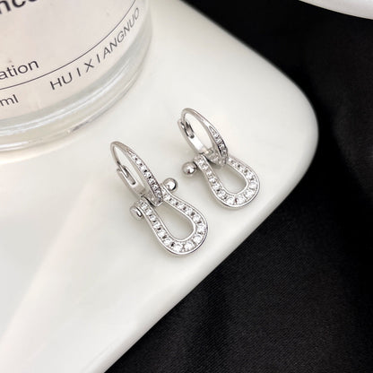 [Stars Jewelry]FORCE 10 FULL DIAMOND DROP EARRINGS MEDIUM MODEL