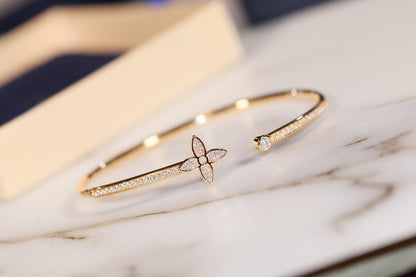 [Stars Jewelry]IDYLLE GOLD OPEN BRACELET DIAMOND PAVED