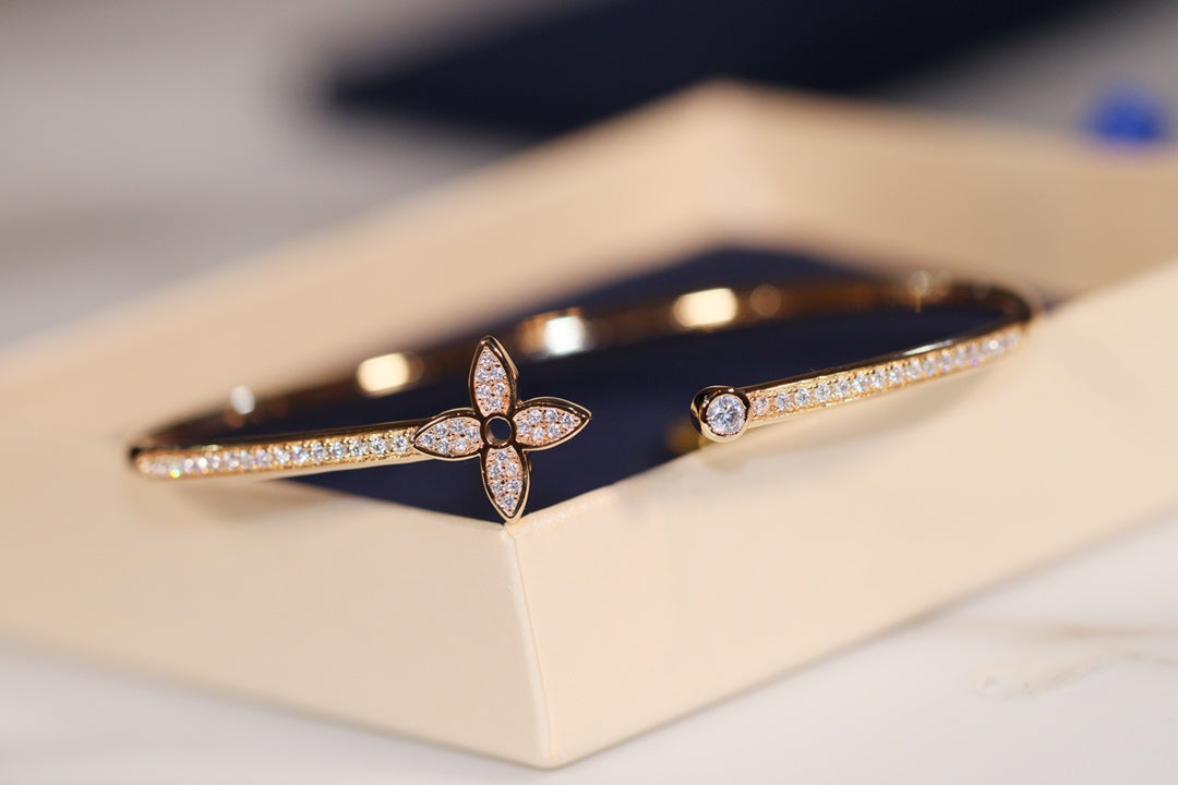 [Stars Jewelry]IDYLLE GOLD OPEN BRACELET DIAMOND PAVED