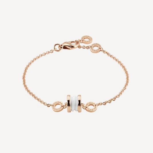 [Stars Jewelry]ZERO 1 SOFT PINK GOLD AND WHITE CERAMIC BRACELET