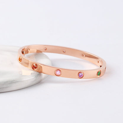 [Stars Jewelry] 2026 NEW 6.1MM COLORED GEMSTONE BRACELET