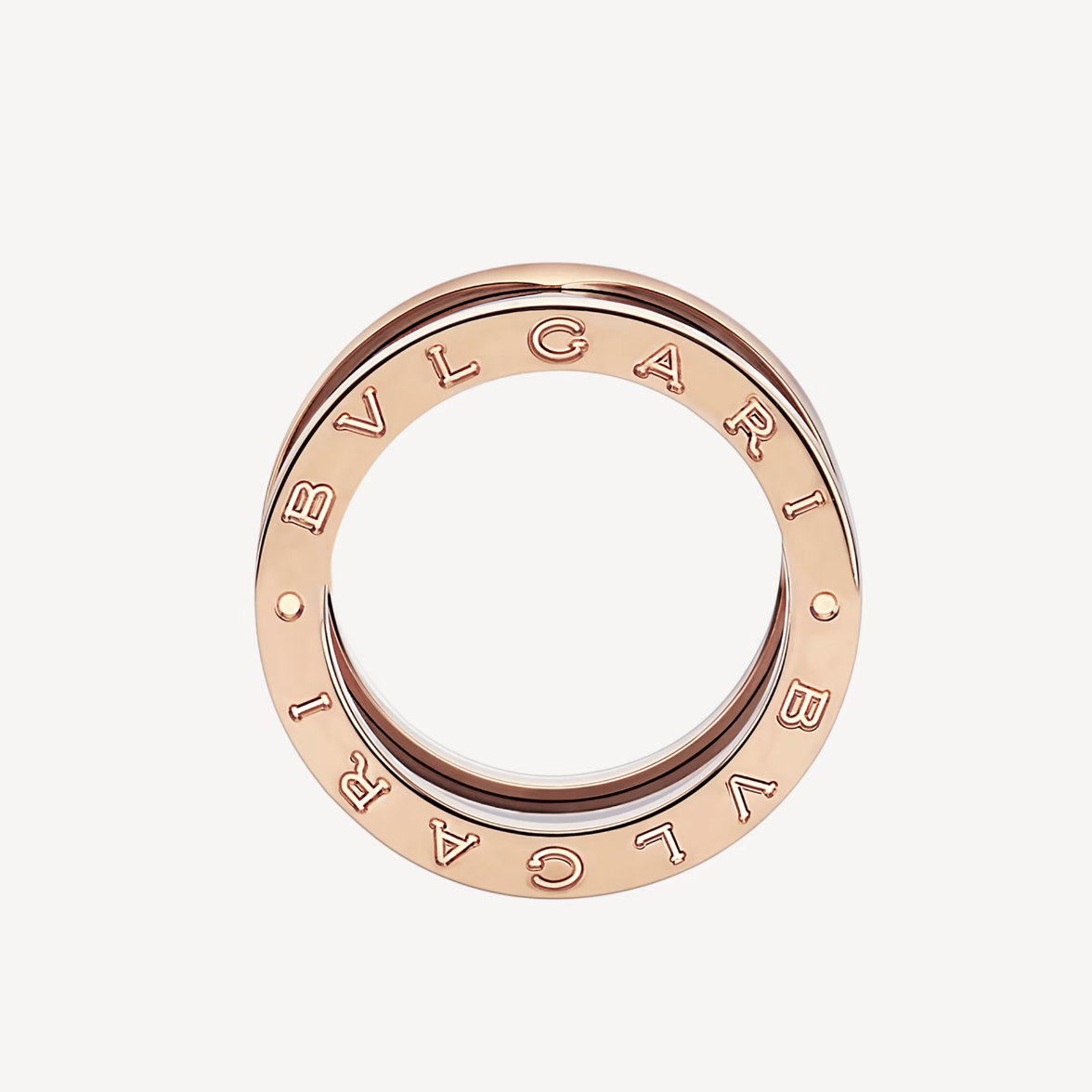 [Stars Jewelry]ZERO 1 FOUR-BAND LOOPS AND BLACK CERAMIC SPIRAL PINK GOLD RING
