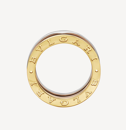 [Stars Jewelry]ZERO 1 THREE-BAND ROSE WHITE AND YELLOW RING