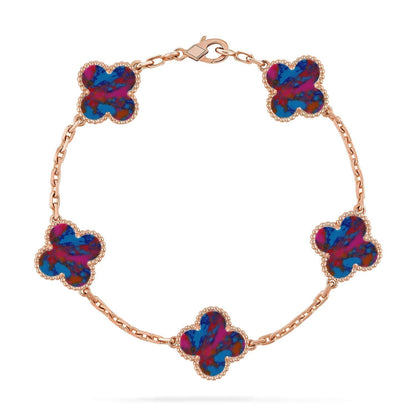 [Stars Jewelry]CLOVER 5 MOTIF COLOR GEMSTONES BRACELET COLLECTION