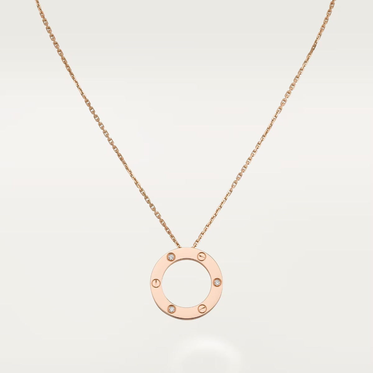 [Stars Jewelry]LOVE NECKLACE 16MM 3 DIAMONDS