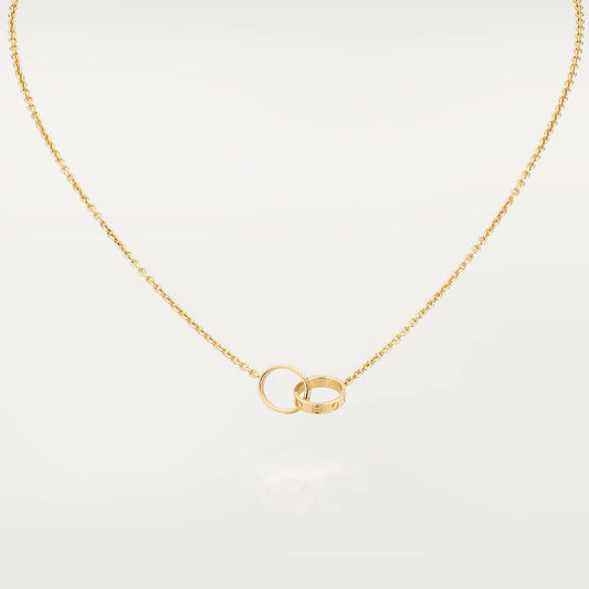 [Stars Jewelry]LOVE NECKLACE DOUBLE RING GOLD