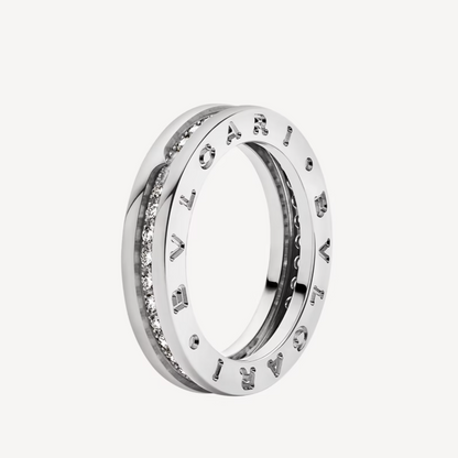 [Stars Jewelry]ZERO 1 ONE-BAND PAVED DIAMONDS ON THE SPIRAL RING