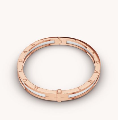 [Stars Jewelry]ZERO 1 PINK GOLD WITH WHITE CERAMIC BRACELET
