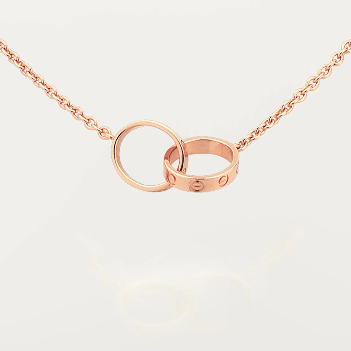 [Stars Jewelry]LOVE DOUBLE RING NECKLACE