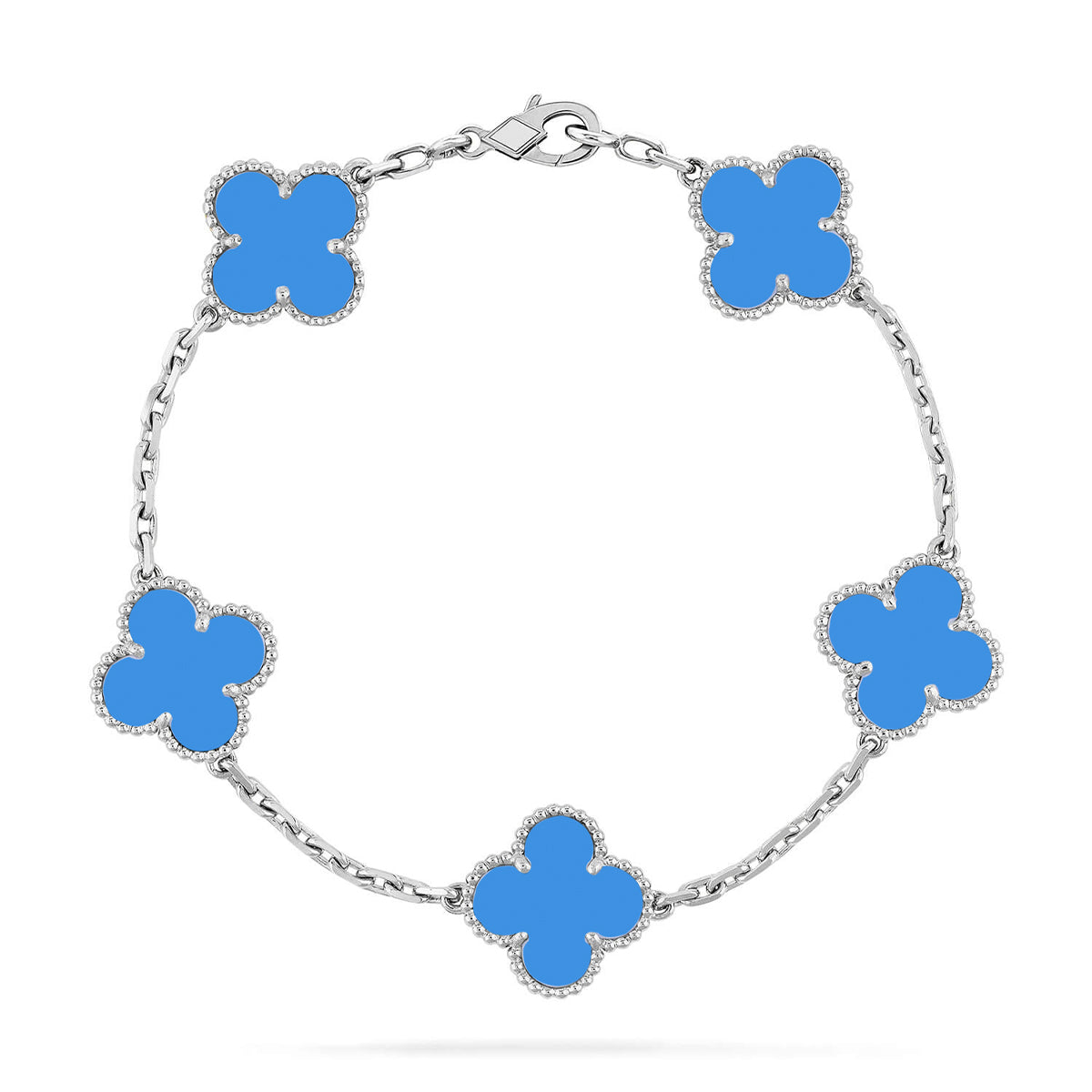 [Stars Jewelry] CLOVER 5 MOTIF BLUE AGATE BRACELET COLLECTION