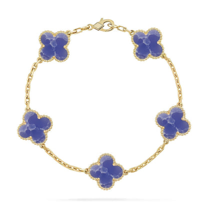 [Stars Jewelry]CLOVER 5 MOTIF BLUE VEINS BRACELET COLLECTION