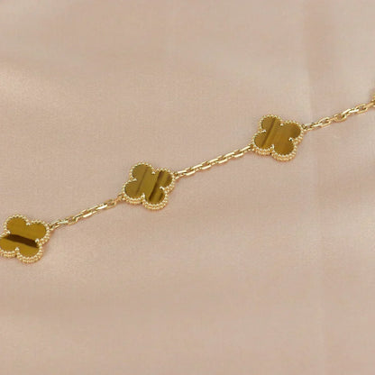 [Stars Jewelry] CLOVER 5 MOTIFS TIGER EYE BRACELET COLLECTION