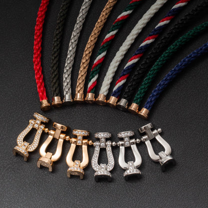 [Stars Jewelry]FORCE LARGE HORSESHOE HALF DIAMOND BRACELET GOLD