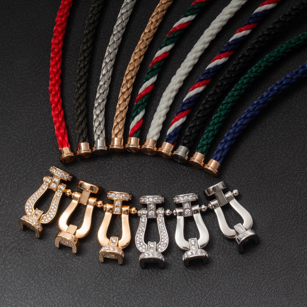 [Stars Jewelry]FORCE LARGE HORSESHOE HALF DIAMOND BRACELET ROSE GOLD