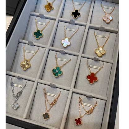 [Stars Jewelry]CLOVER 15MM LASER NECKLACE