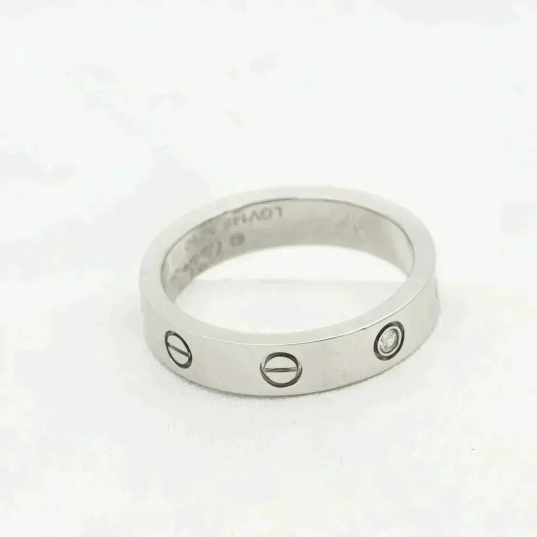 [Stars Jewelry]LOVE RING 4MM 1 DIAMOND SILVER