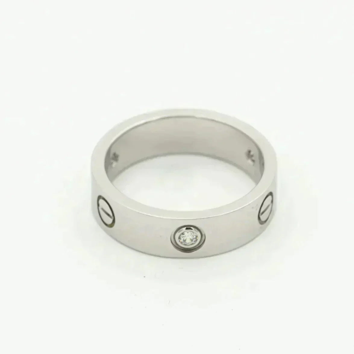 [Stars Jewelry]LOVE RING 5.5MM 3 DIAMONDS SILVER