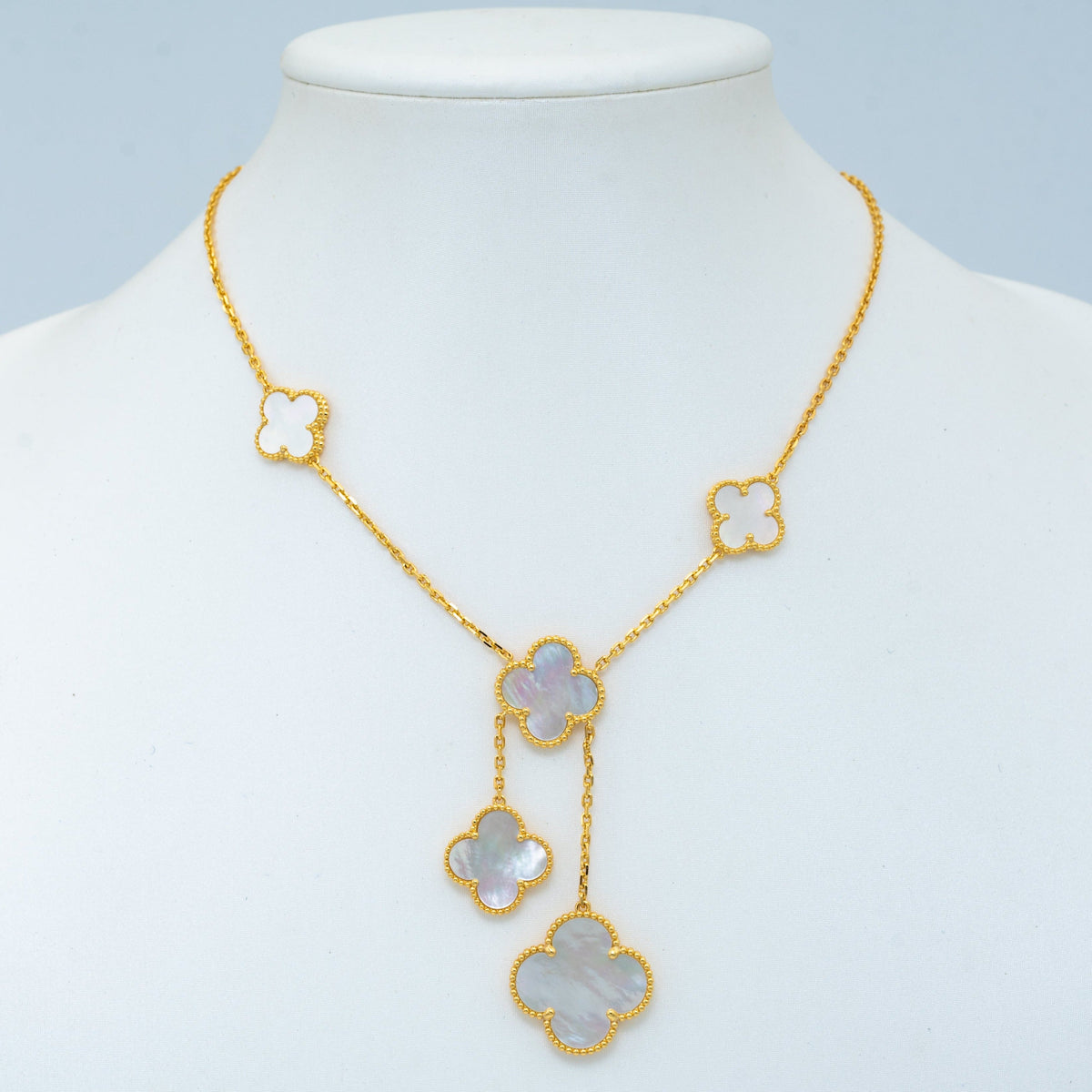 [Stars Jewelry]CLOVER MOTHER OF PEARL NECKLACE 6 MOTIF