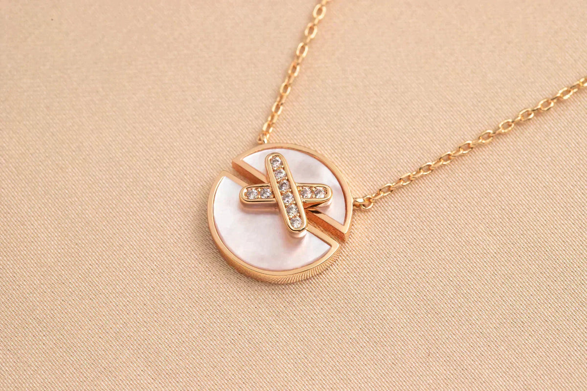 [Stars Jewelry]JEUX DE ROSE GOLD DIAMOND NECKLACE