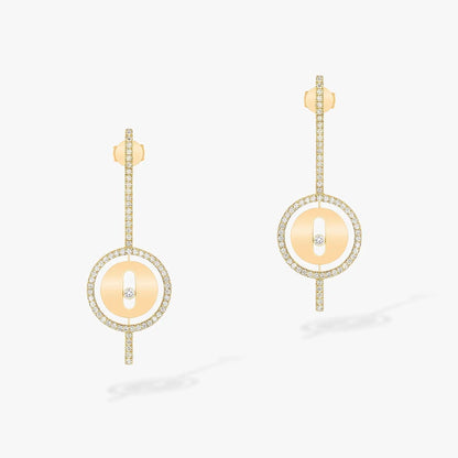 [Stars Jewelry]LUCKY MOVE ARROW PINK GOLD DIAMOND EARRINGS