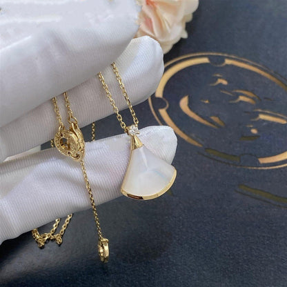 [Stars Jewelry]DREAM NECKLACE WHITE MOP GOLD 1 DIAMOND