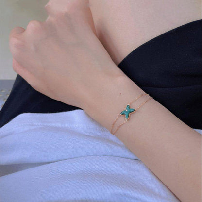 [Stars Jewelry]JEUX BRACELET MALACHITE PINK GOLD 1 DIAMOND