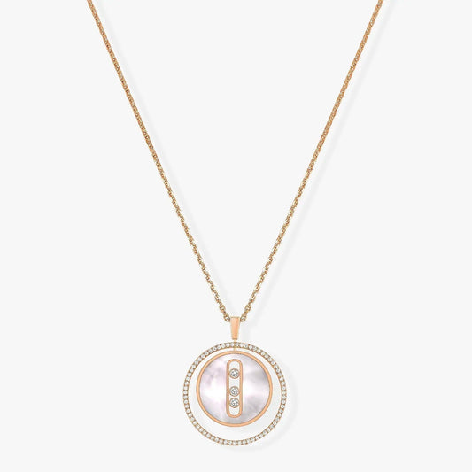 [Stars Jewelry]LUCKY MOVE MM NACRE BLANCHE DIAMOND NECKLACE