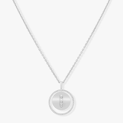 [Stars Jewelry]LUCKY MOVE MM SILVER DIAMOND NECKLACE
