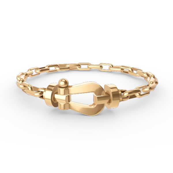 [Stars Jewelry]FORCE LARGE HORSESHOE CLASP  METAL BRACELET