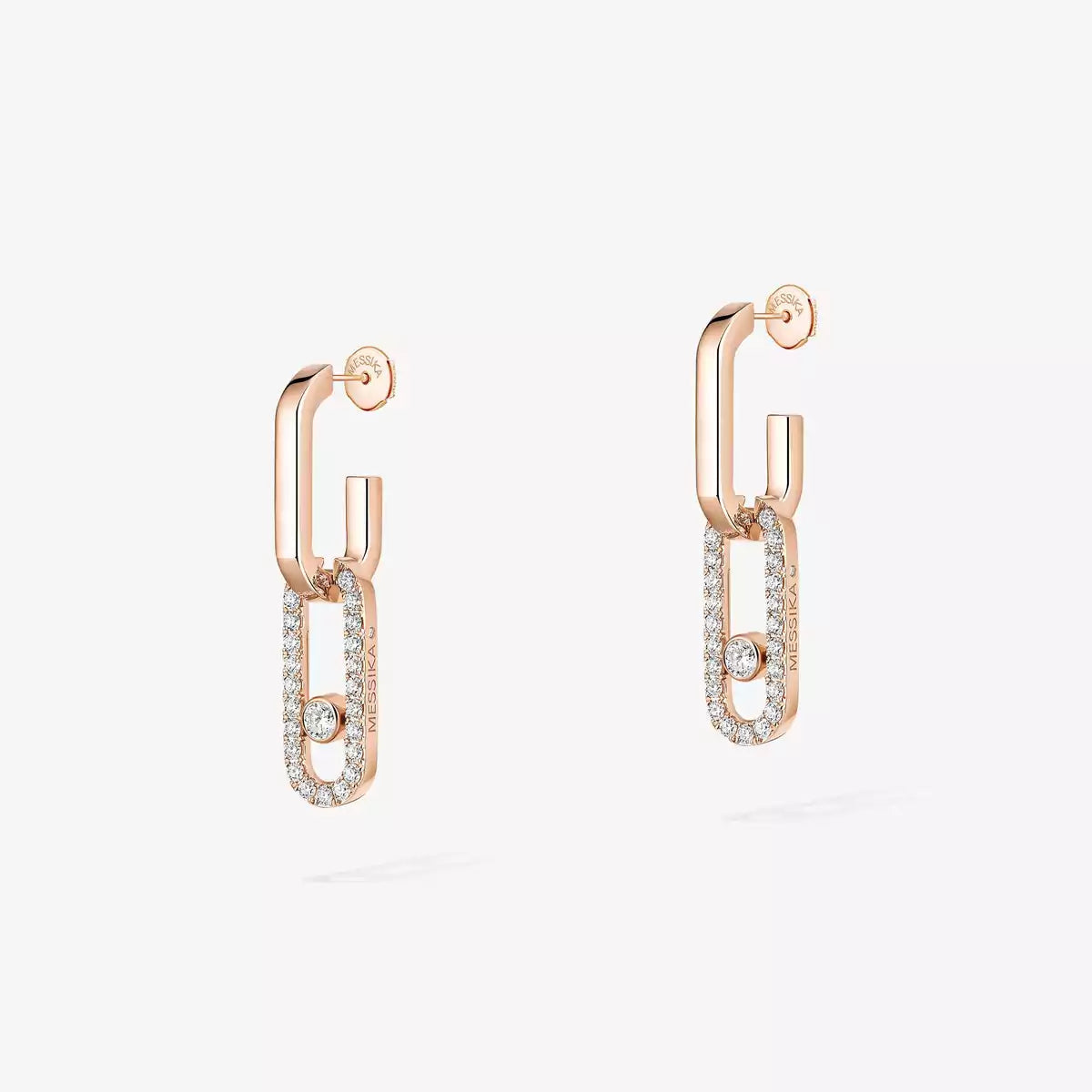 [Stars Jewelry]Move Link Diamond Earrings