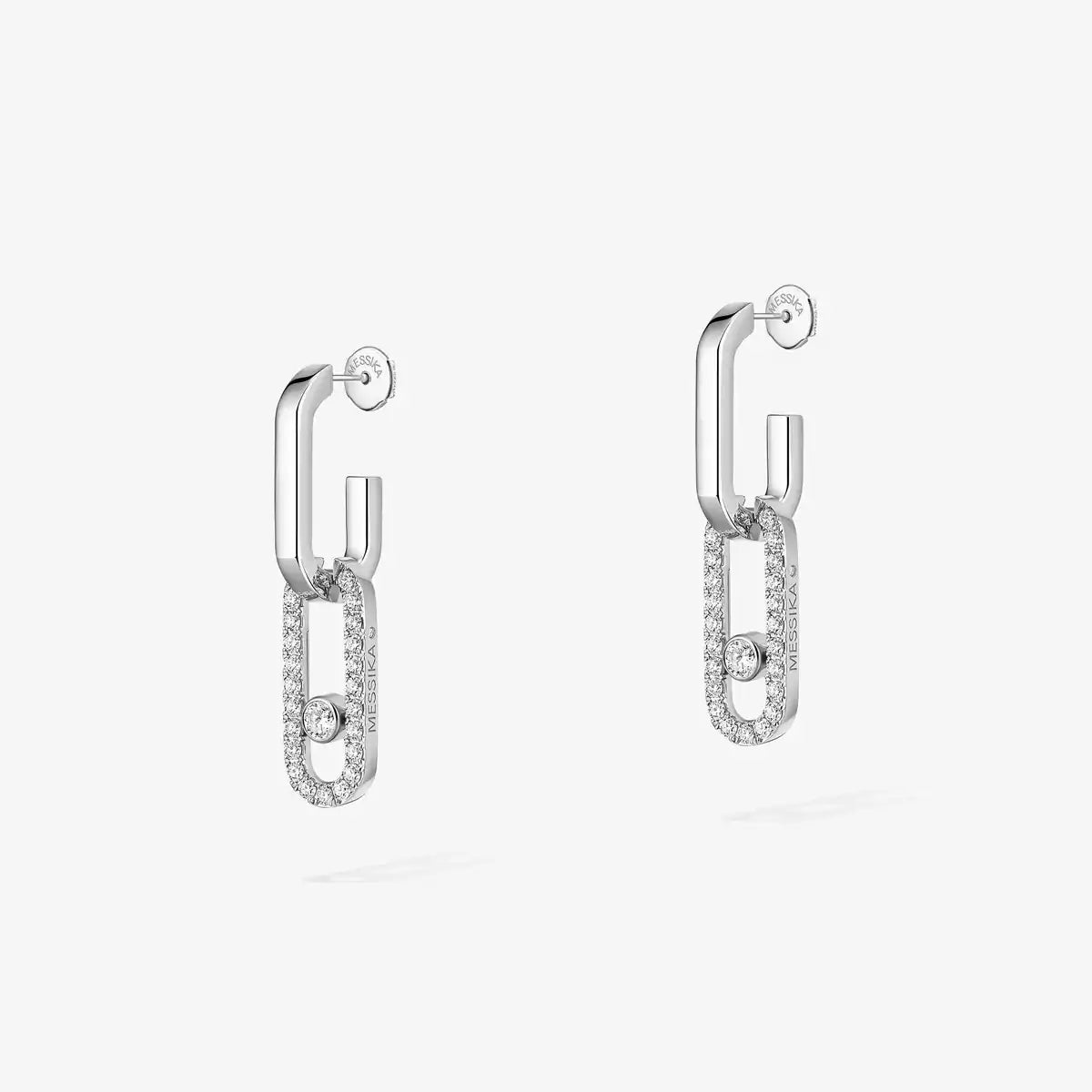[Stars Jewelry]Move Link Diamond Earrings