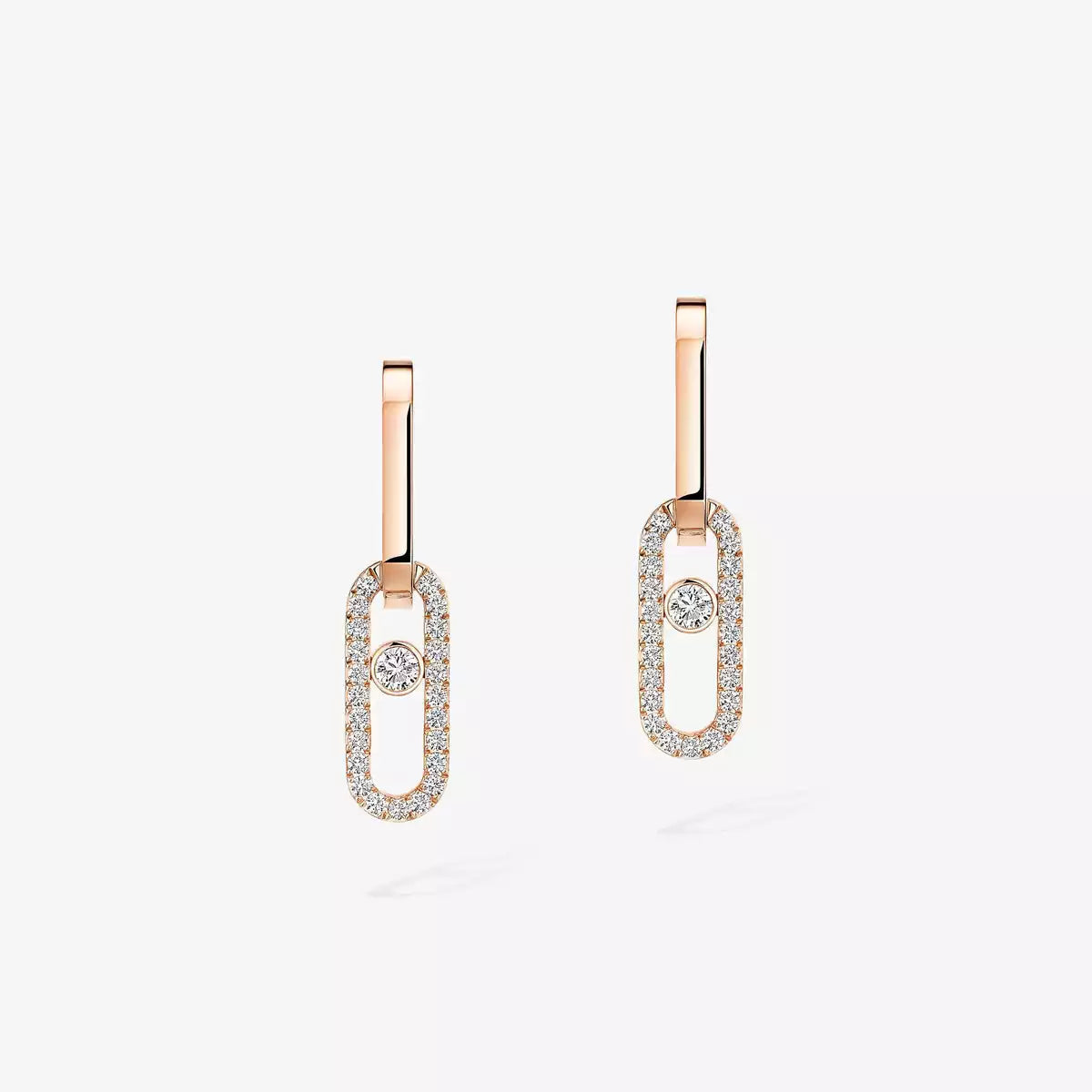 [Stars Jewelry]Move Link Diamond Earrings