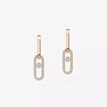 [Stars Jewelry]Move Link Diamond Earrings