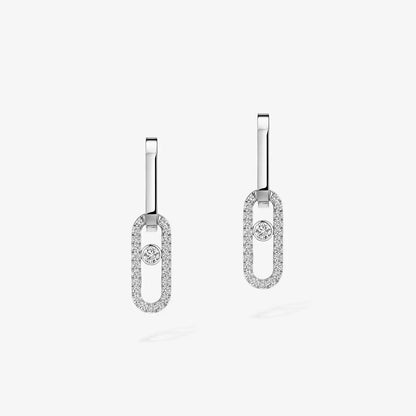 [Stars Jewelry]Move Link Diamond Earrings