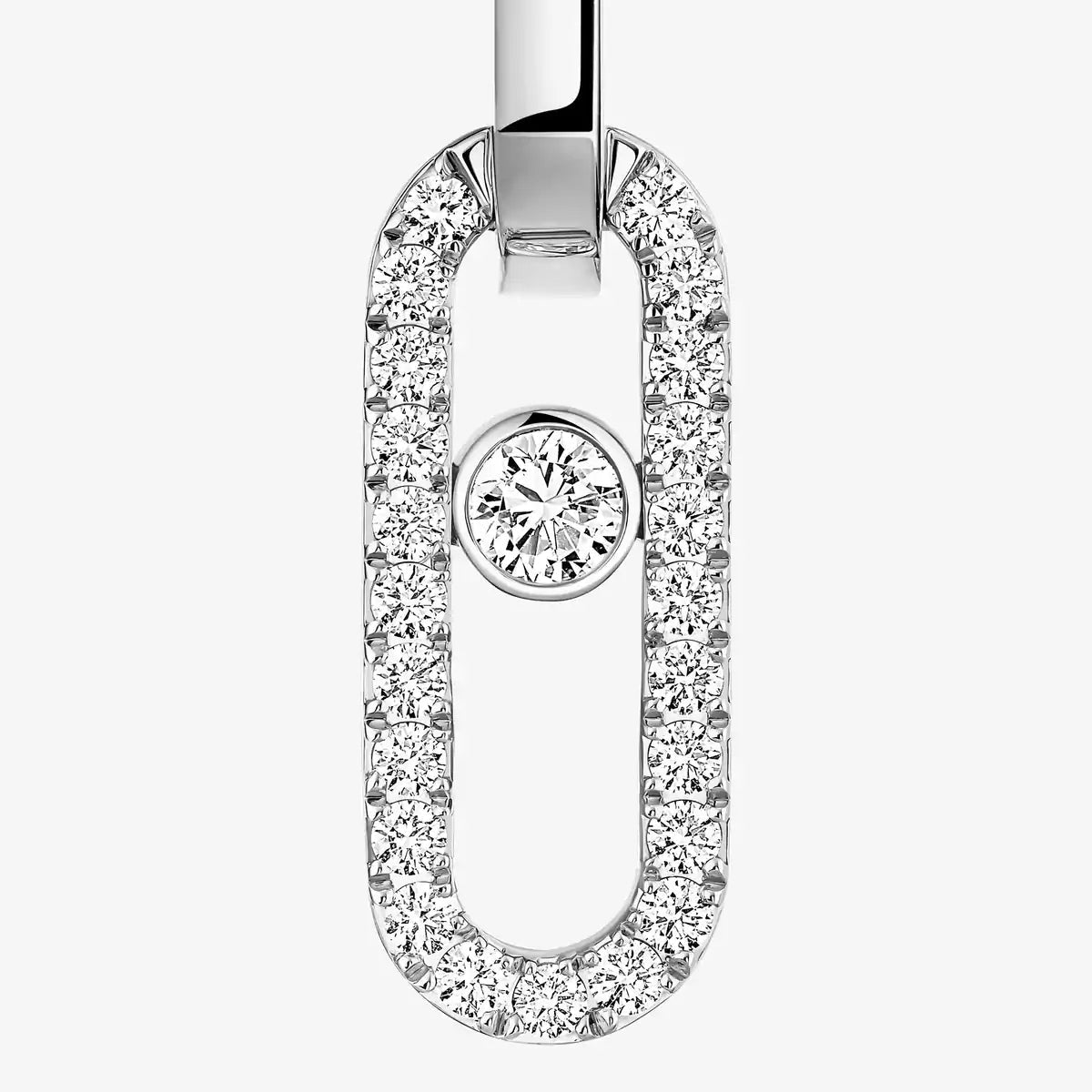 [Stars Jewelry]Move Link Diamond Earrings