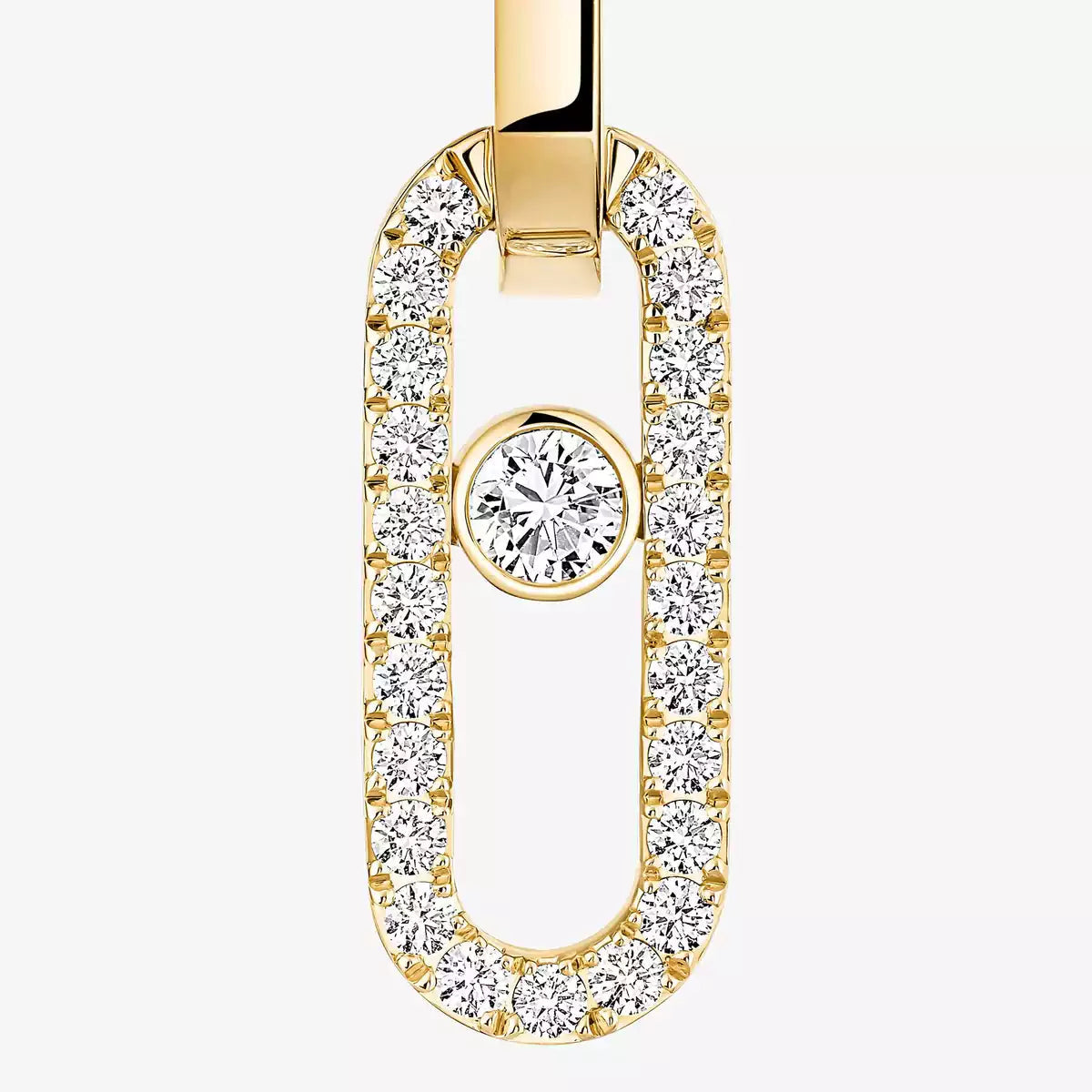 [Stars Jewelry]Move Link Diamond Earrings