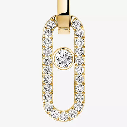[Stars Jewelry]Move Link Diamond Earrings