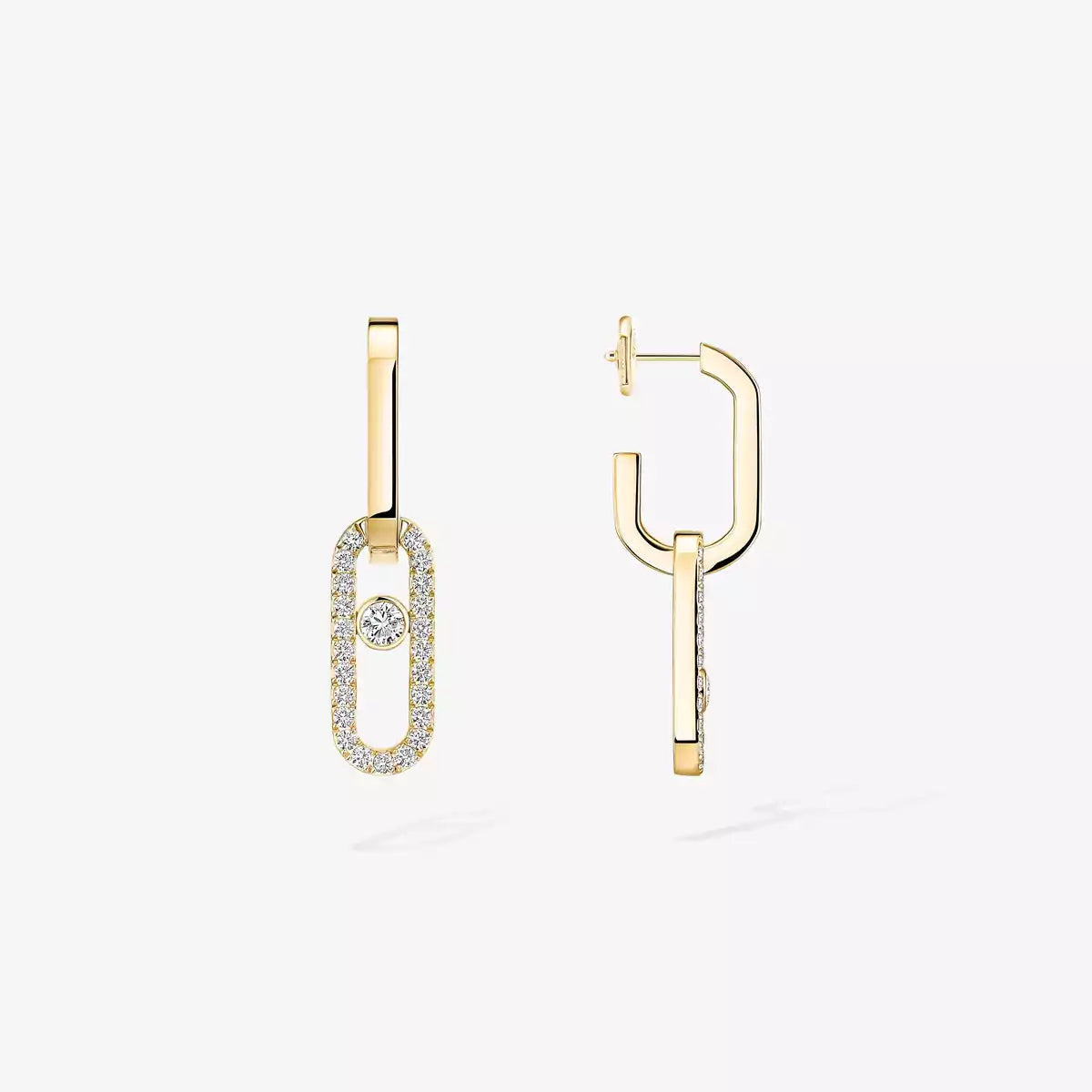 [Stars Jewelry]Move Link Diamond Earrings