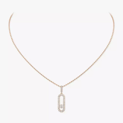 [Stars Jewelry]Move Uno Diamond Necklace in Rose Gold